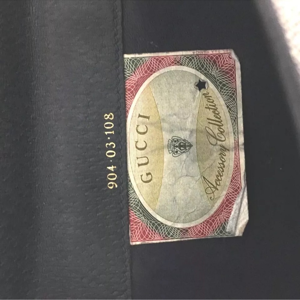 OLD GUCCI GG Logo PVC Leather Long Bifold Wallet - Picture 8 of 8